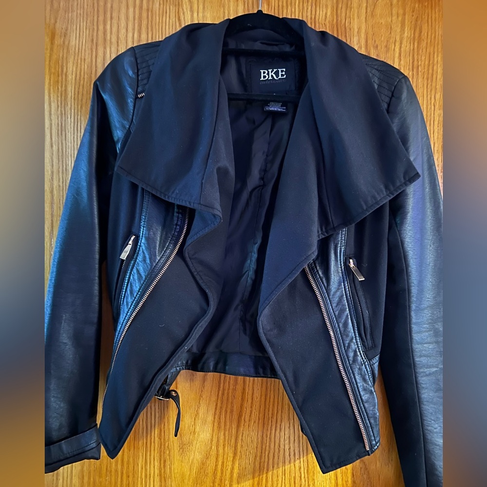 Size Small Buckle BKE Brand faux Leather Jacket